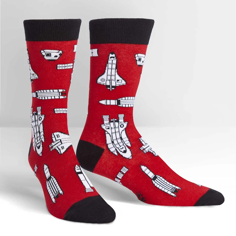 Long - length men's crew socks for extra coverageSock It To Me Men's Crew Socks - Space Craft