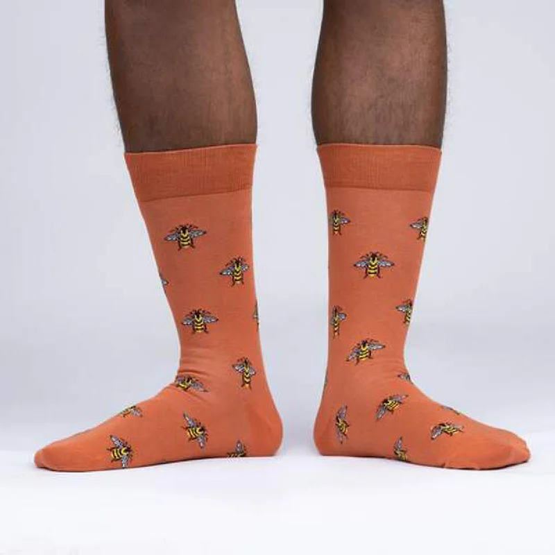 Seamless men's crew socks for a smooth fitSock It To Me Men's Crew Socks - Staying Buzzy Seamless men's crew socks for a smooth fitSock It To Me Men's Crew Socks - Staying Buzzy