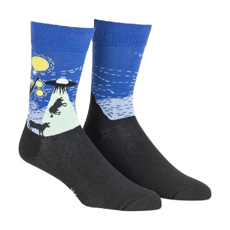 Compression men's crew socks for leg supportSock It To Me Men's Crew Socks - The Starry Flight Compression men's crew socks for leg supportSock It To Me Men's Crew Socks - The Starry Flight