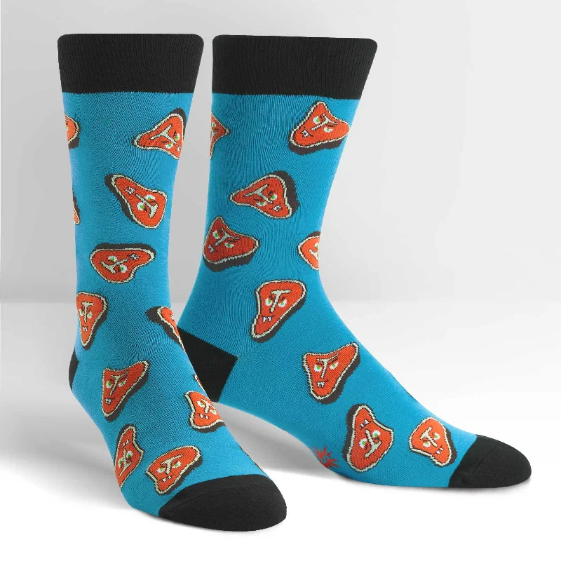 Soft - touch men's crew socks for a gentle feelSock It To Me Men's Crew Socks - Vampire Steak