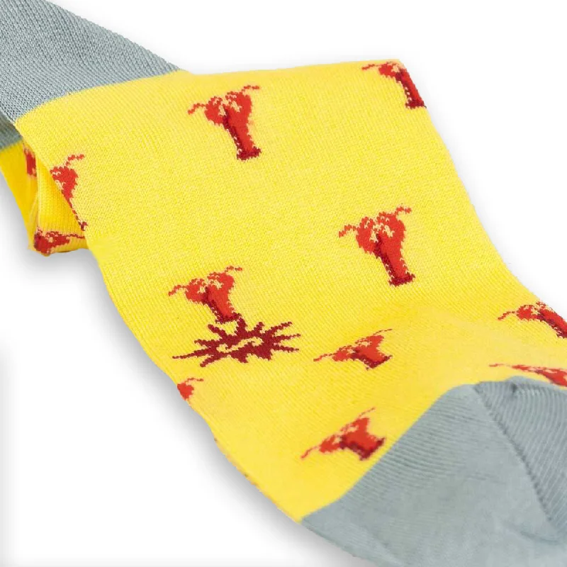 Elastic - top men's crew socks for a secure holdSock It To Me Men's Luxe Dress Socks - Lobster Elastic - top men's crew socks for a secure holdSock It To Me Men's Luxe Dress Socks - Lobster