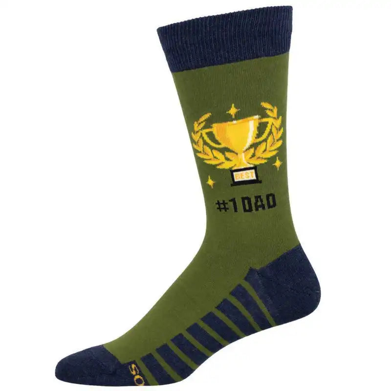 Ankle men's socks for a low - profile look'#1 Dad' Men's Printed Socks