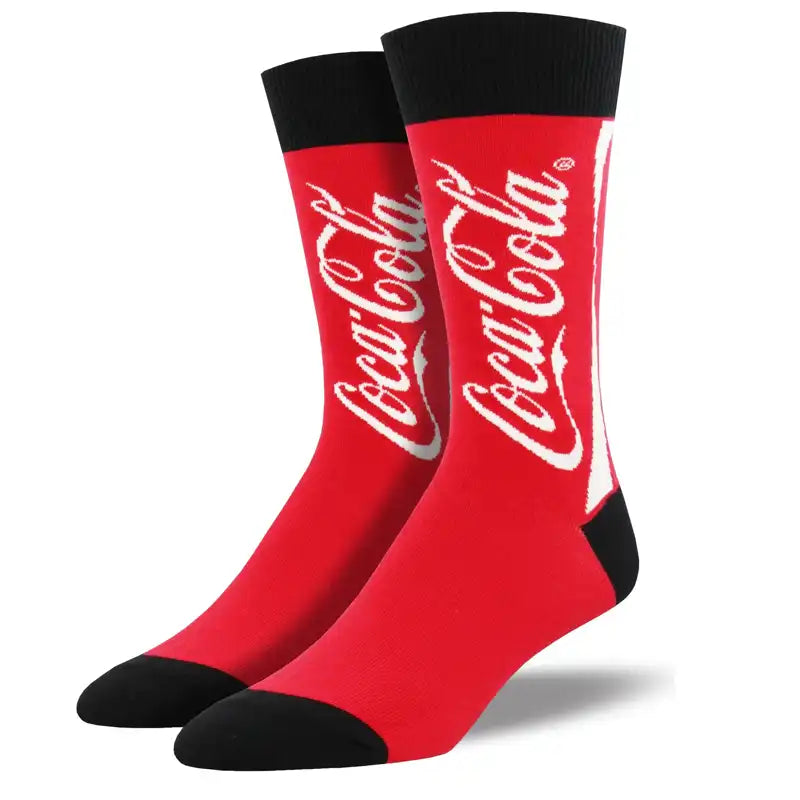 Merino wool men's socks for warmth and breathability'Coca Cola' Men's Printed Socks