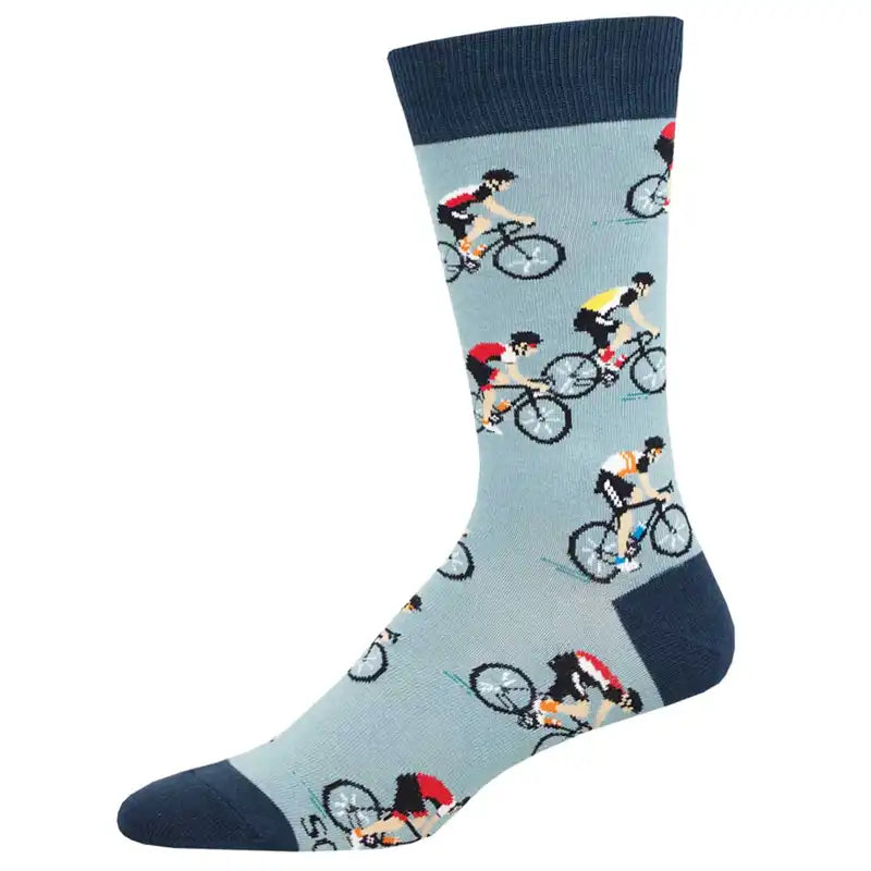 Hiking men's socks for outdoor adventures'Cycling' Men's Printed Socks