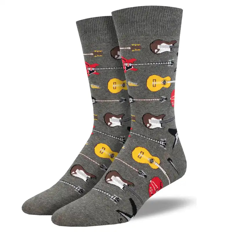 Ankle men's socks for a low - profile look'Guitar Riff' Men's Printed Socks