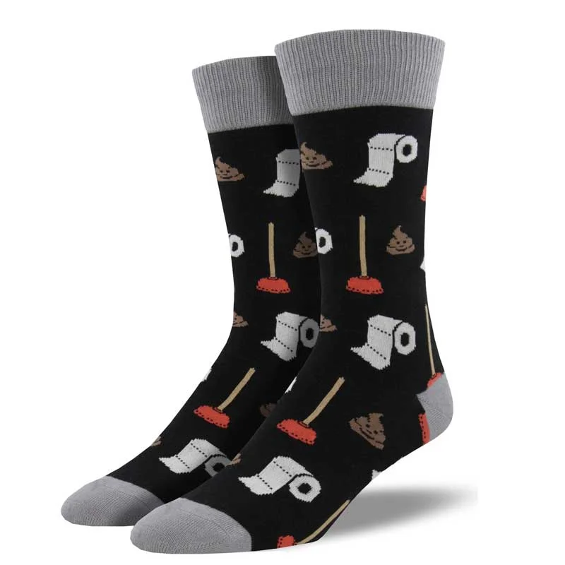 Silk men's socks for a smooth and soft touchPotty Party Men's printed socks