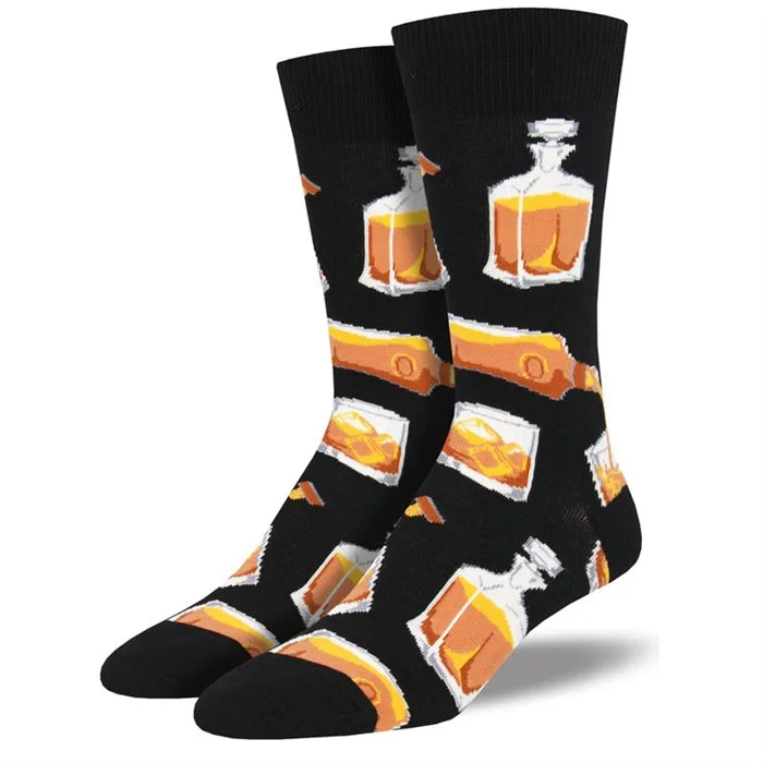Diabetic men's socks for proper circulation'Rocks Or Neat' Men's printed socks