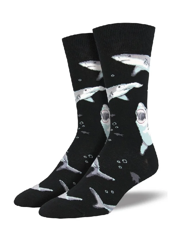 Merino wool men's socks for warmth and breathabilitySocksmith Men's Shark Chums Socks Merino wool men's socks for warmth and breathabilitySocksmith Men's Shark Chums Socks