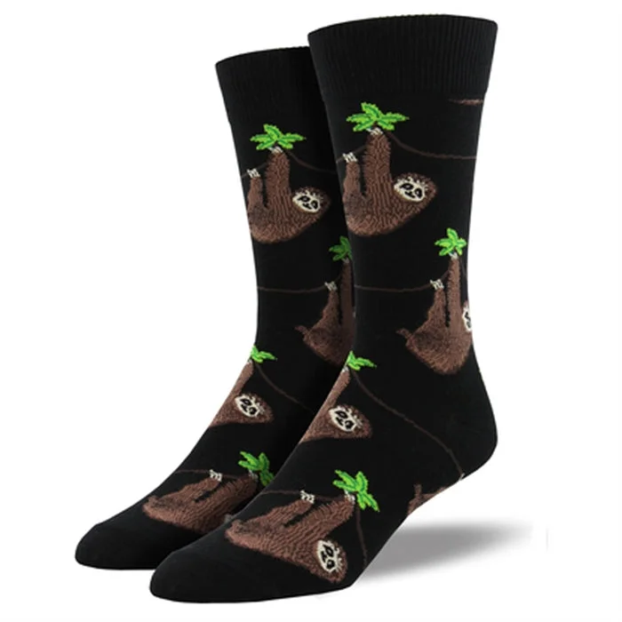 Diabetic men's socks for proper circulation'Sloth' Men's printed socks