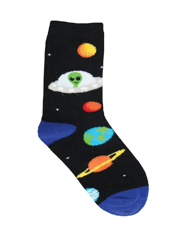 Anti - odor men's crew socks for freshnessSpace Race | Youth Crew