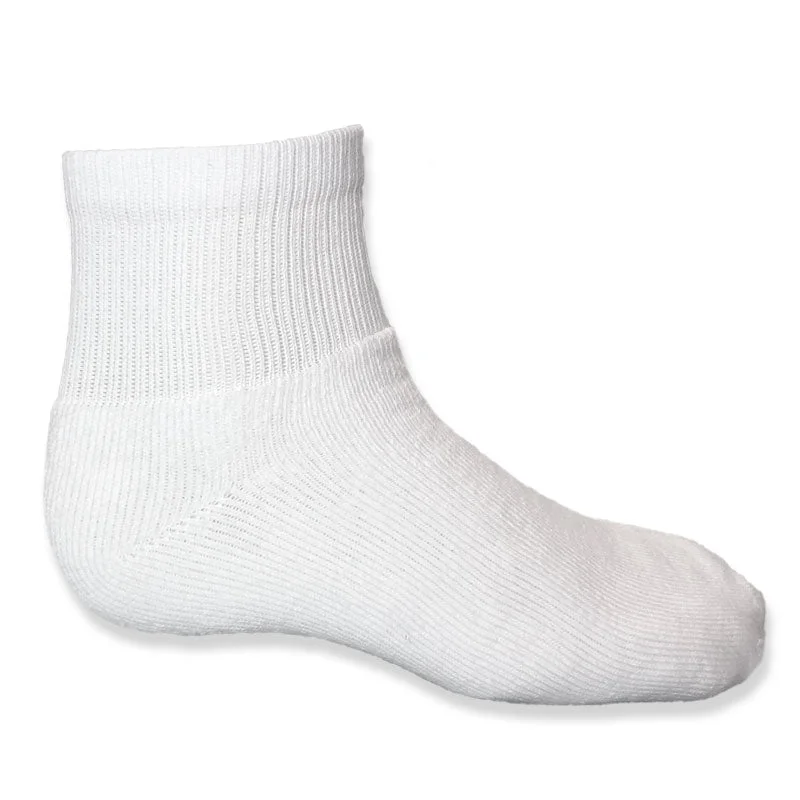 Bamboo men's socks for natural antibacterial propertiesStone Peak Adult 1/4 Crew Sport Socks - White 3pk