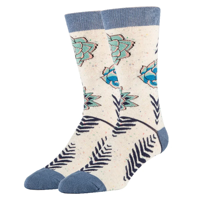 Seamless men's crew socks for a smooth fitSucculent Dreams