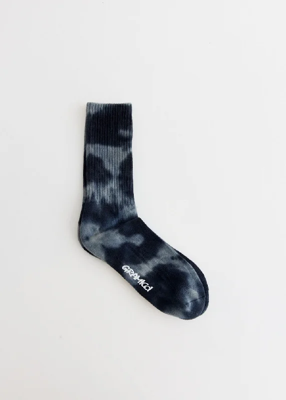 Knee - high men's socks for a vintage styleTie Dye Crew Socks