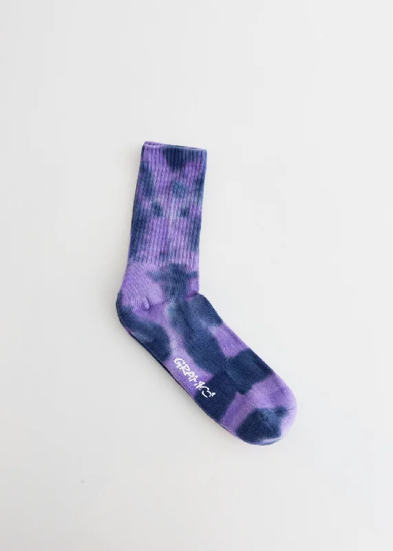 Thermal men's socks for cold climate protectionTie Dye Crew Socks