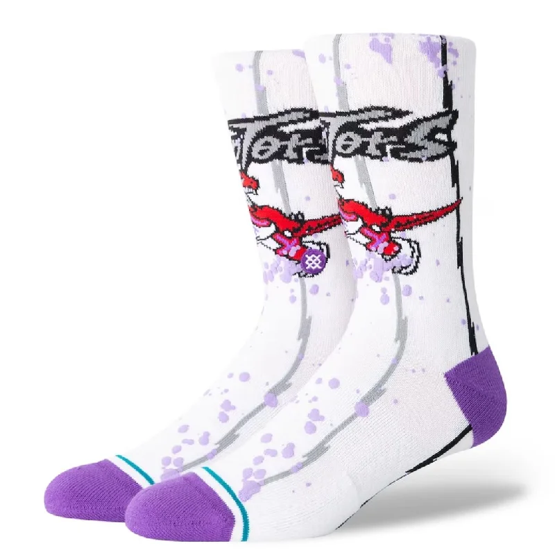 Diabetic men's socks for proper circulationToronto Raptors Overspray Socks (White)