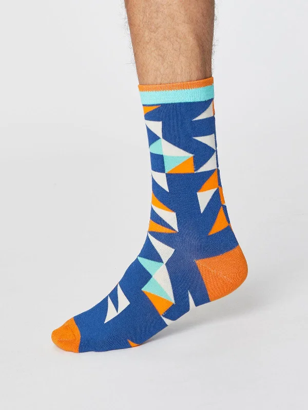 Stretchable men's socks for a flexible fitTriangle Socks - Royal Blue