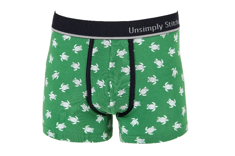 Soft - touch men's trunks for a gentle feelTurtle Print Boxer Trunk Underwear