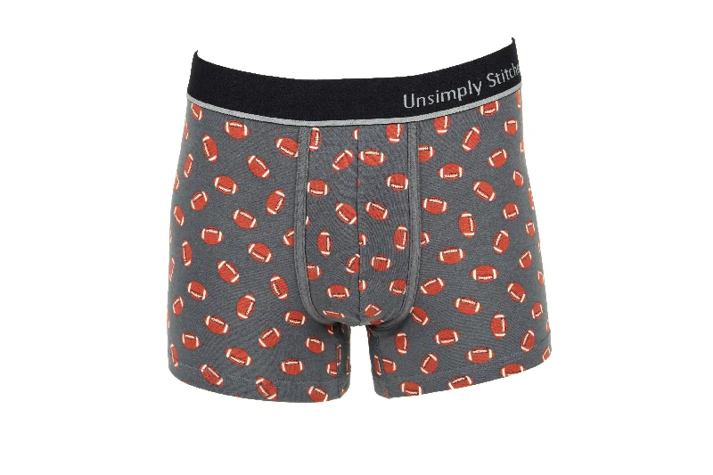 Patterned men's trunks, like camo or dotsFOOTBALL BOXER TRUNK