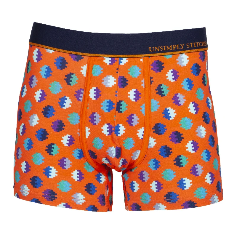 Printed men's trunks with eye - catching motifsDigital Dot Boxer Trunk