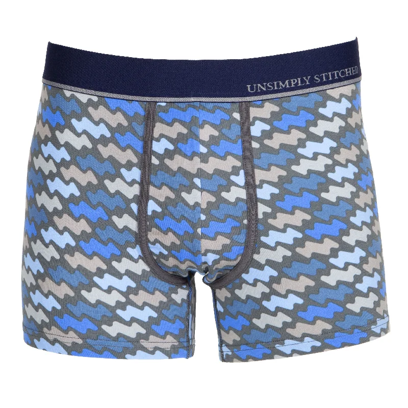 Solid - color men's trunks in various shadesComic Wave Boxer Trunk