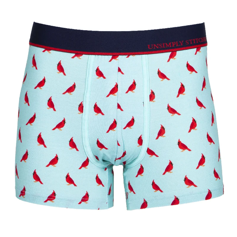 Tag - less men's trunks for irritation - free comfortCardinal Bird Boxer Trunk