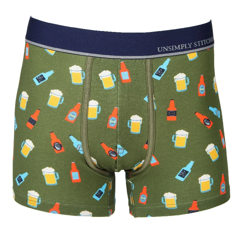 Mid - rise men's trunks for a balanced coverageBeer Boxer Trunk