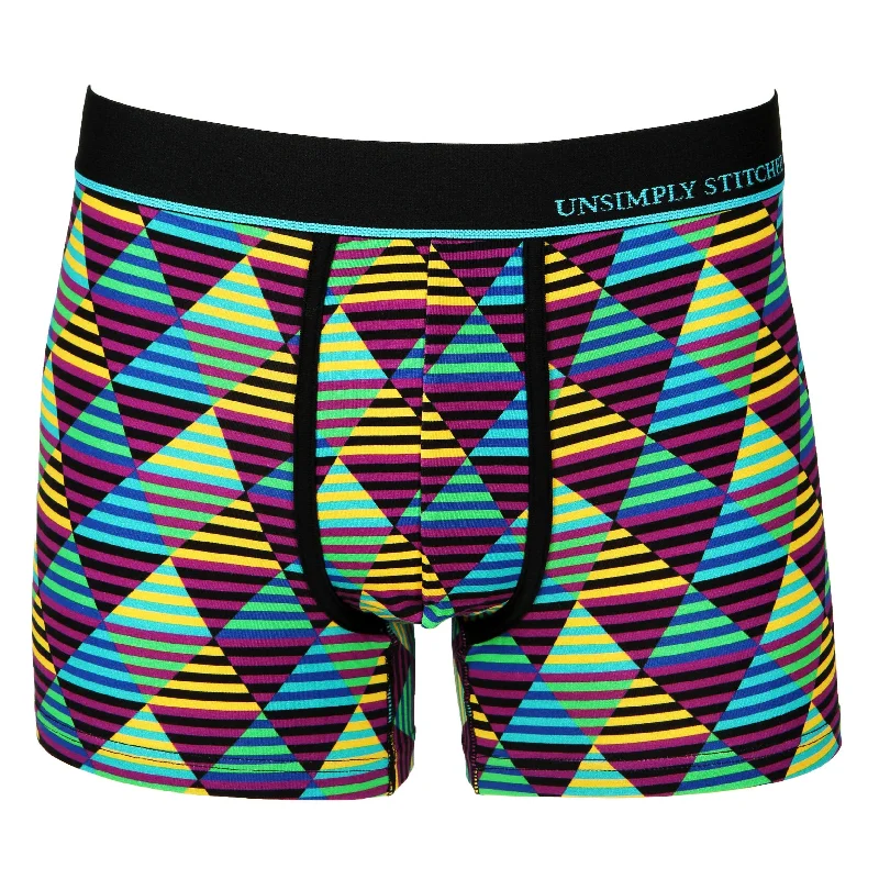 Men's trunks with a quick - dry fabricDiamond Stripe Boxer Trunk