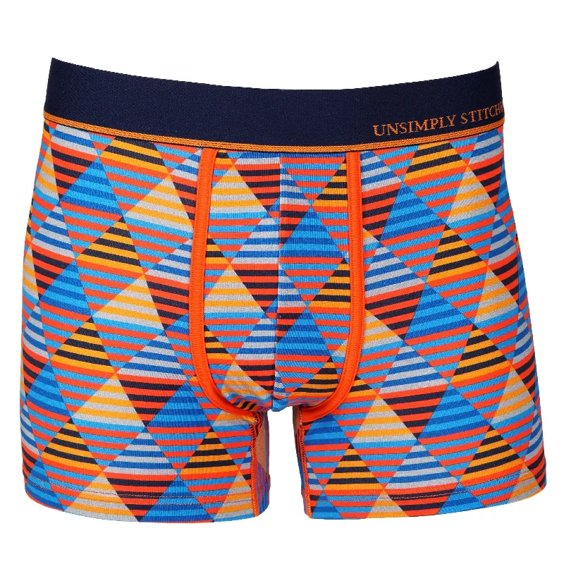 Printed men's trunks with eye - catching motifsDiamond Stripe Boxer Trunk