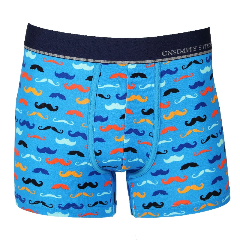 Athletic - grade men's trunks for sportsMustaches Boxer Trunk
