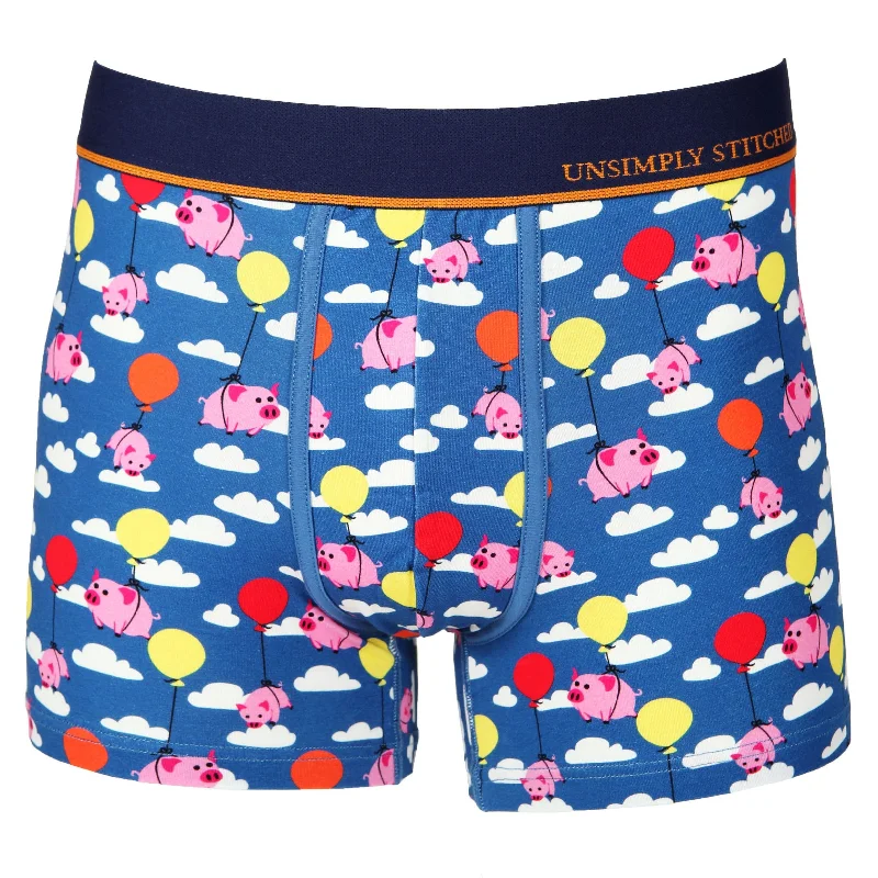 Tag - less men's trunks for irritation - free comfortWhen Pigs Fly Boxer Trunk