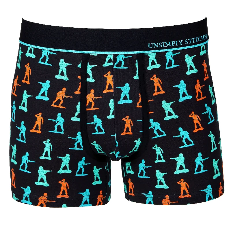 Men's trunks with a contoured pouch designArmy Man Boxer Trunk
