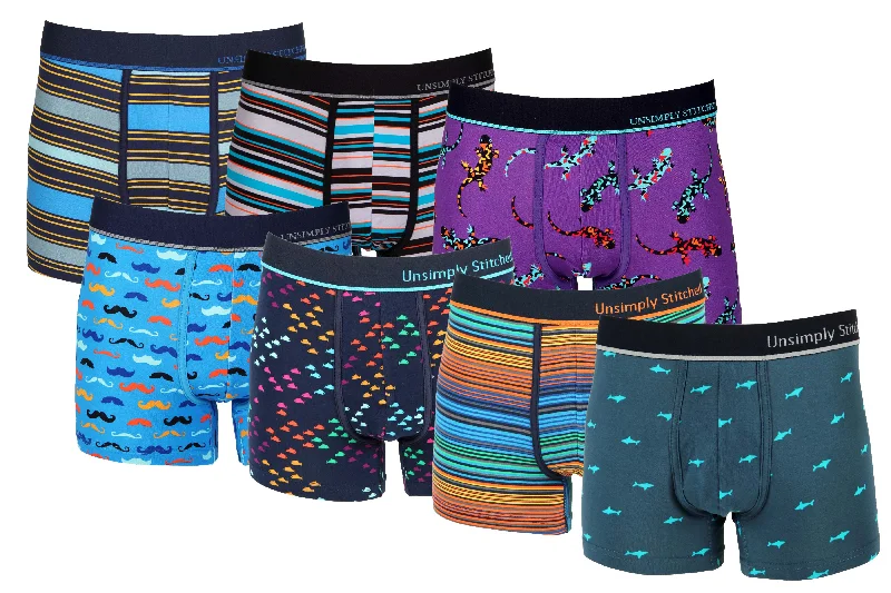 Designer men's trunks with a fashionable edgeBOXER Trunk 7 PACK