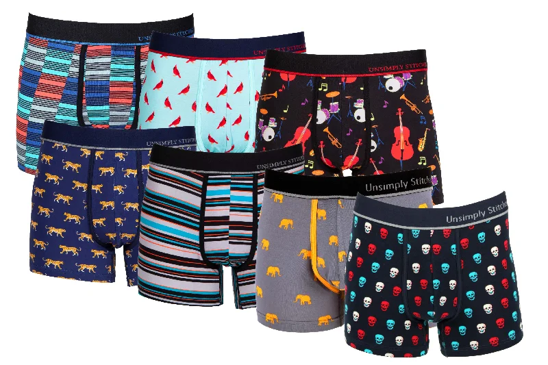 Solid - color men's trunks in various shadesBOXER TRUNK 7 PACK