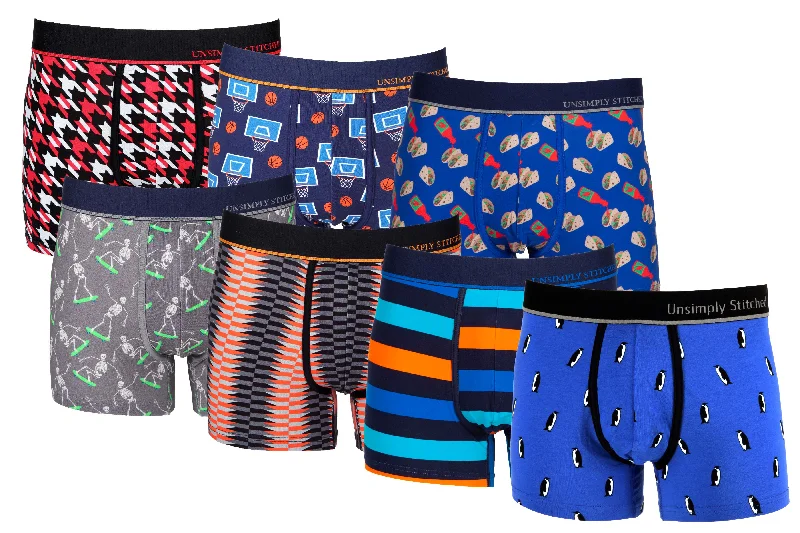 Stretch - lycra men's trunks for flexibilityBOXER TRUNK 7 PACK