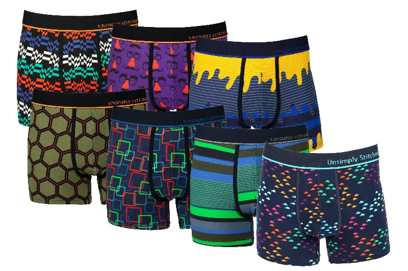 Men's trunks with a wide elastic waistbandBOXER TRUNK 7 PACK