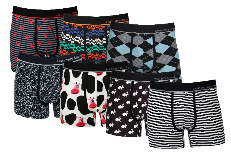 Mesh - back men's trunks for ventilationBOXER TRUNK 7 PACK