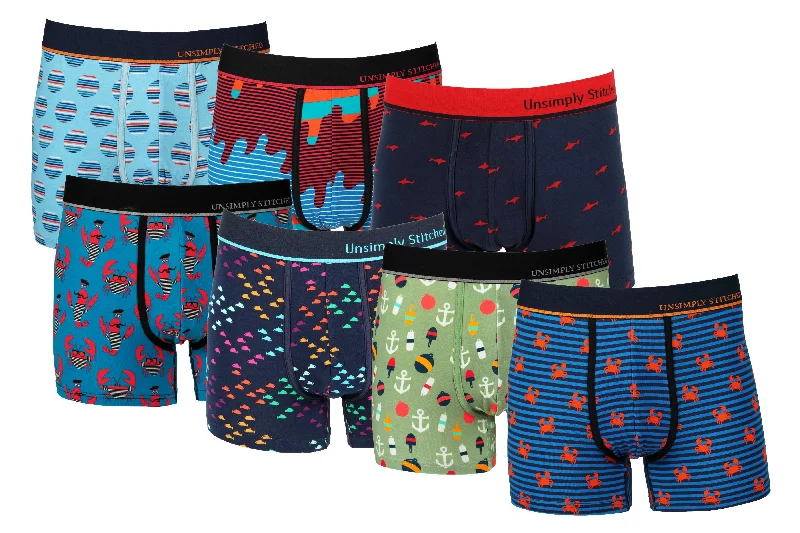 Designer men's trunks with a fashionable edgeBOXER TRUNK 7 PACK