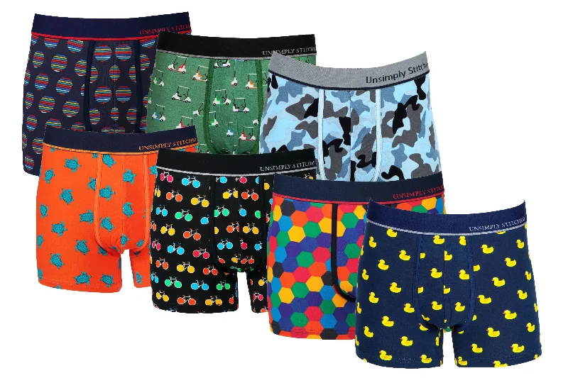 Low - rise men's trunks for a trendy lookBOXER TRUNK 7 PACK