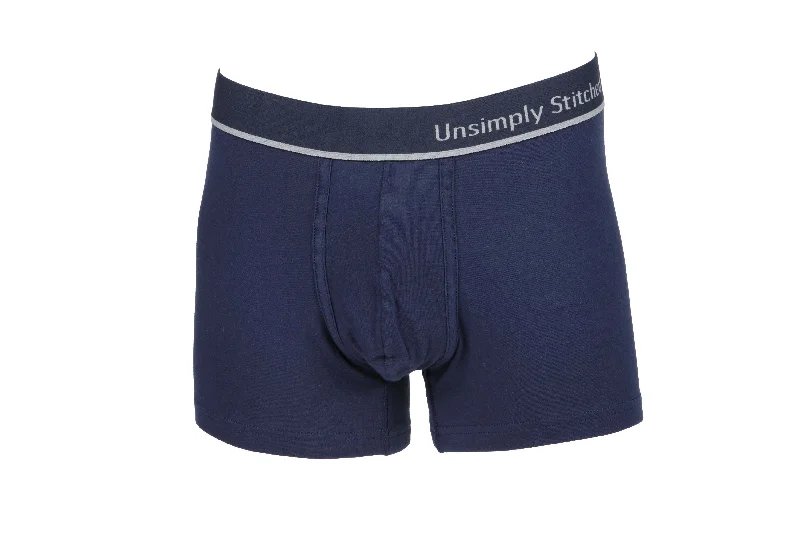 Mesh - back men's trunks for ventilationSolid Boxer Trunk