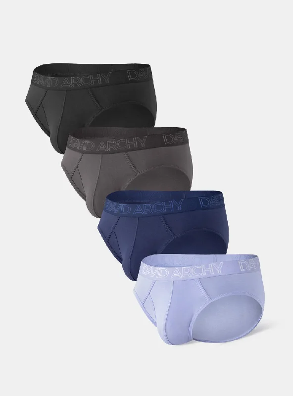 Patterned men's briefs with unique prints4 Packs Lightweight Brief Underwears