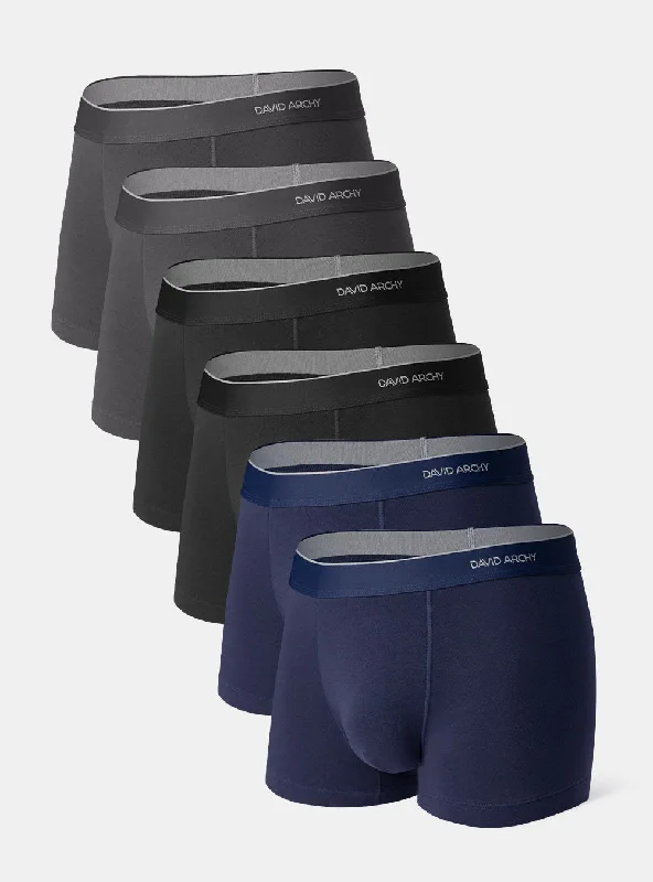Slim - cut men's trunks for a modern style6 Packs Natural Cotton Classic Trunks