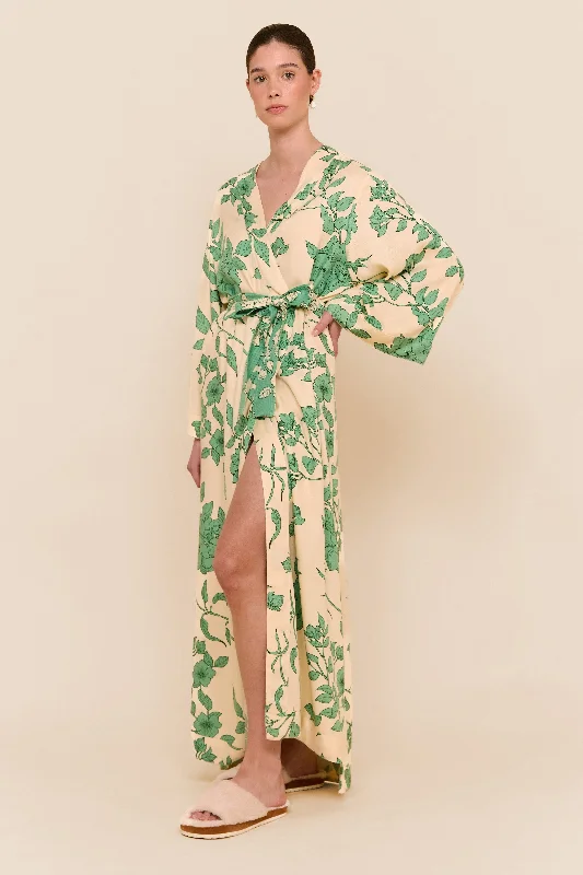 Cotton men's thongs for basic comfortAlice Kimono Robe - Twill - Romantic Floral