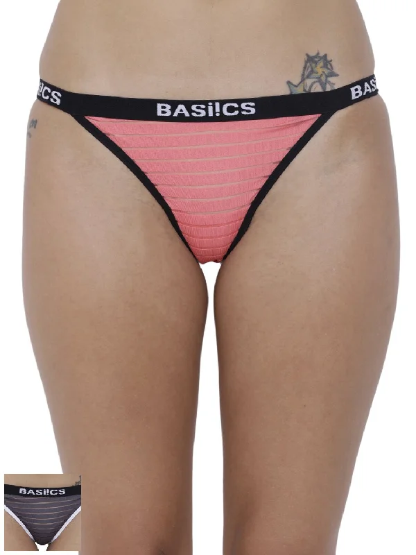 Patterned men's thongs, such as stripes or polka dotsCaliente Hot Thong Panty (Combo Pack of 2)