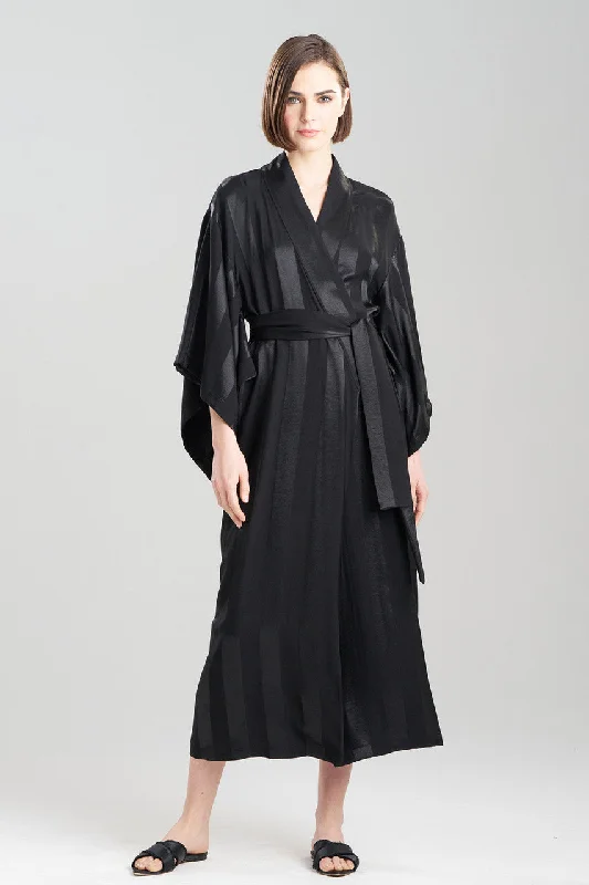 Organic men's thongs for an eco - friendly optionSatin Jacquard Stripe Robe