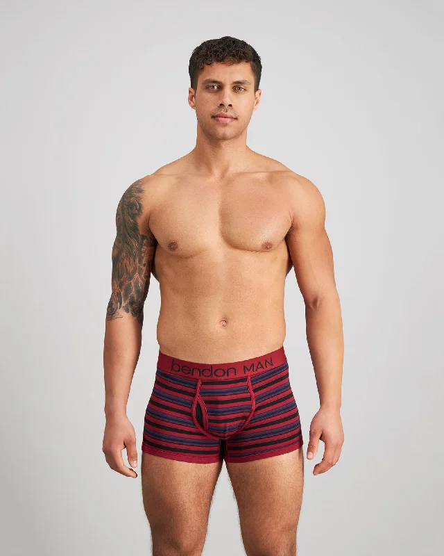 Organic men's trunks for an eco - conscious optionBold Stripe Mens Trunk
