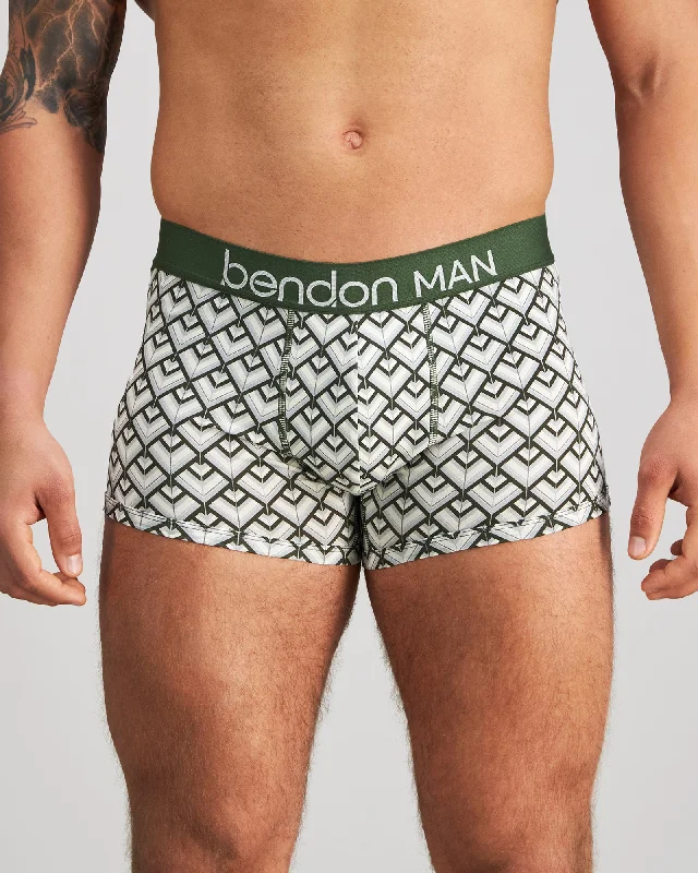 Low - rise men's trunks for a trendy lookRetros Print Mens Trunk