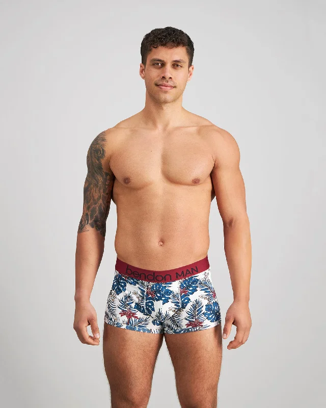 Mesh - back men's trunks for ventilationRetros Print Mens Trunk