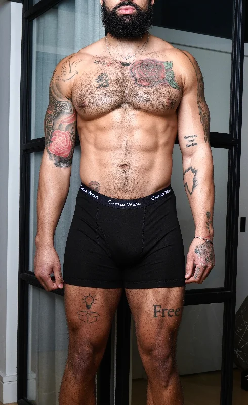 Solid - color men's boxer briefs in classic huesBlack Boxer Brief