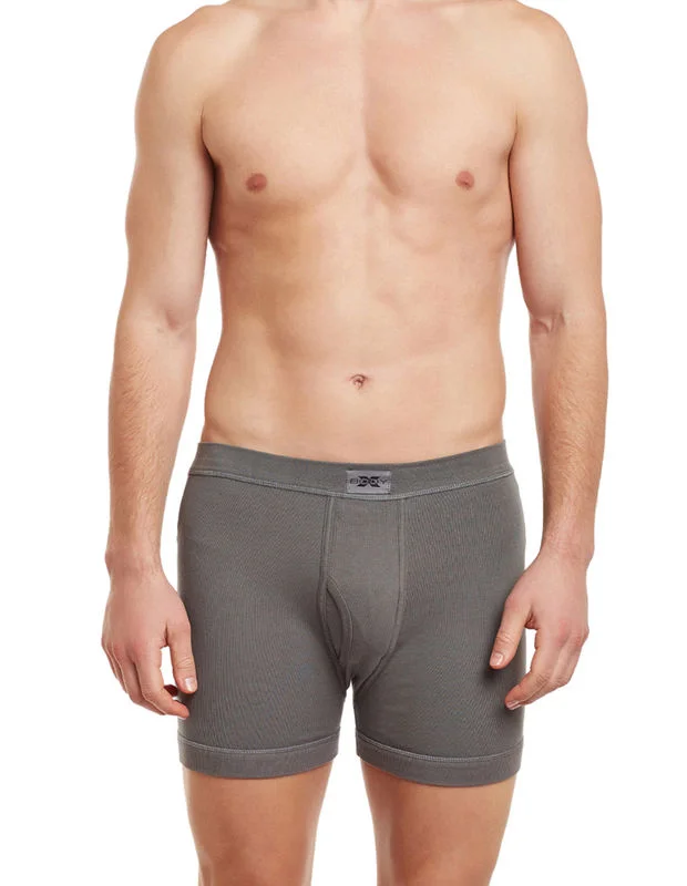 Slim - cut men's trunks for a modern styleBody X Solid Trunks-BX15T-Steel Grey Melange Slim - cut men's trunks for a modern styleBody X Solid Trunks-BX15T-Steel Grey Melange