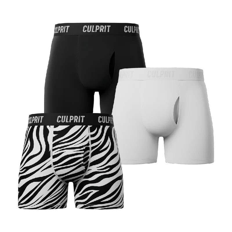 Men's boxer briefs with a reinforced waistbandBoxer Brief w/ fly N°6 Bundle 3-Pack